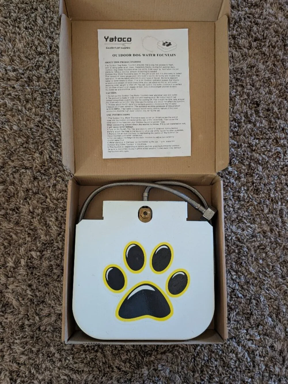 Yatoco Dog Water Fountain Outside Toy Summer Heat Step On Activity Play